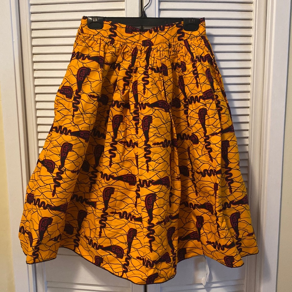 OFUURE African Print Midi Skirt. 100% Wax Cotton. Excellent condition.